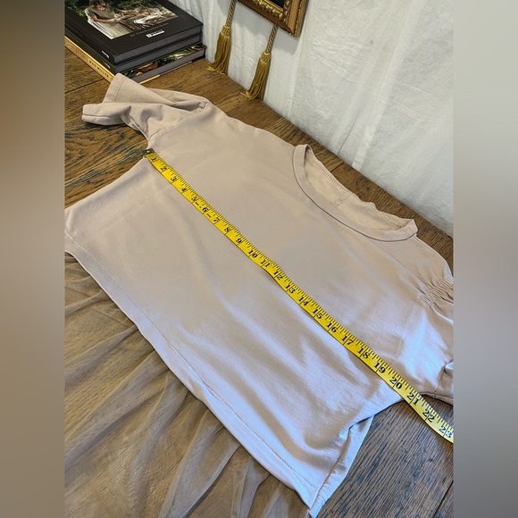 MADE IN ITALY Layered Tulle Top – Beige – M/L - Picture 6 of 7